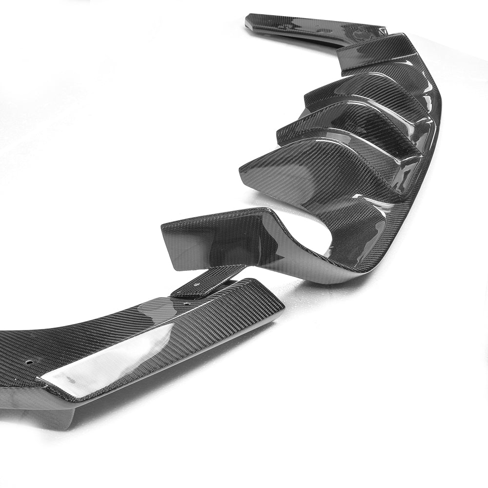 BMW M3, M4 (F80 Sedan F82 Coupé, F83 Cabrio) V Style 3 Piece Rear Diffuser Carbon Fiber