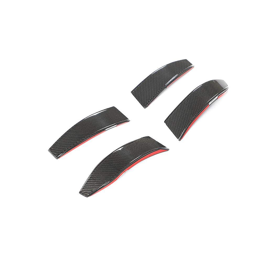 BMW M3, M4 (G80, G81, G82, G83) GT4 Style Front Bumper Canards Carbon Fiber