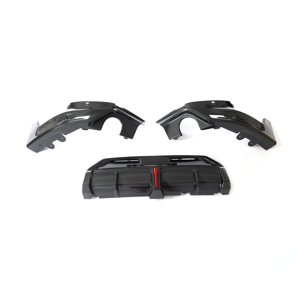 BMW 2 Series G42 Coupe 2021+ 218i, 220i, 230i LED Style Rear Diffuser Carbon Fiber