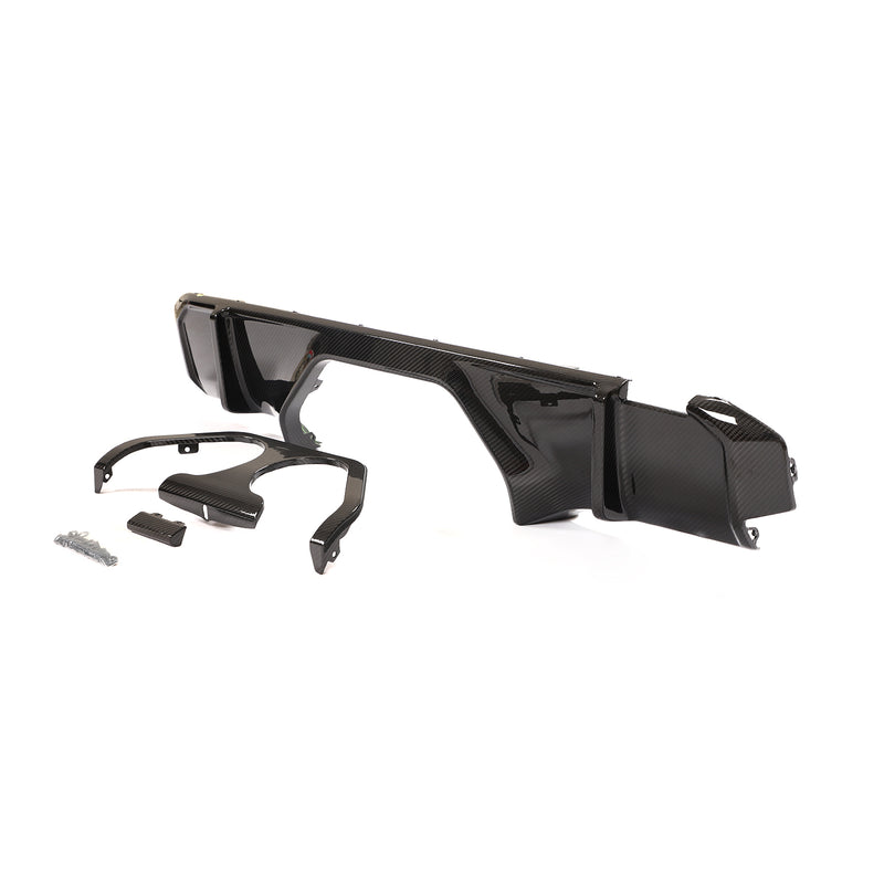 BMW M3, M4 (G80, G81, G82, G83) Performance Rear Diffuser Middle Outlet Prepreg Carbon Fiber